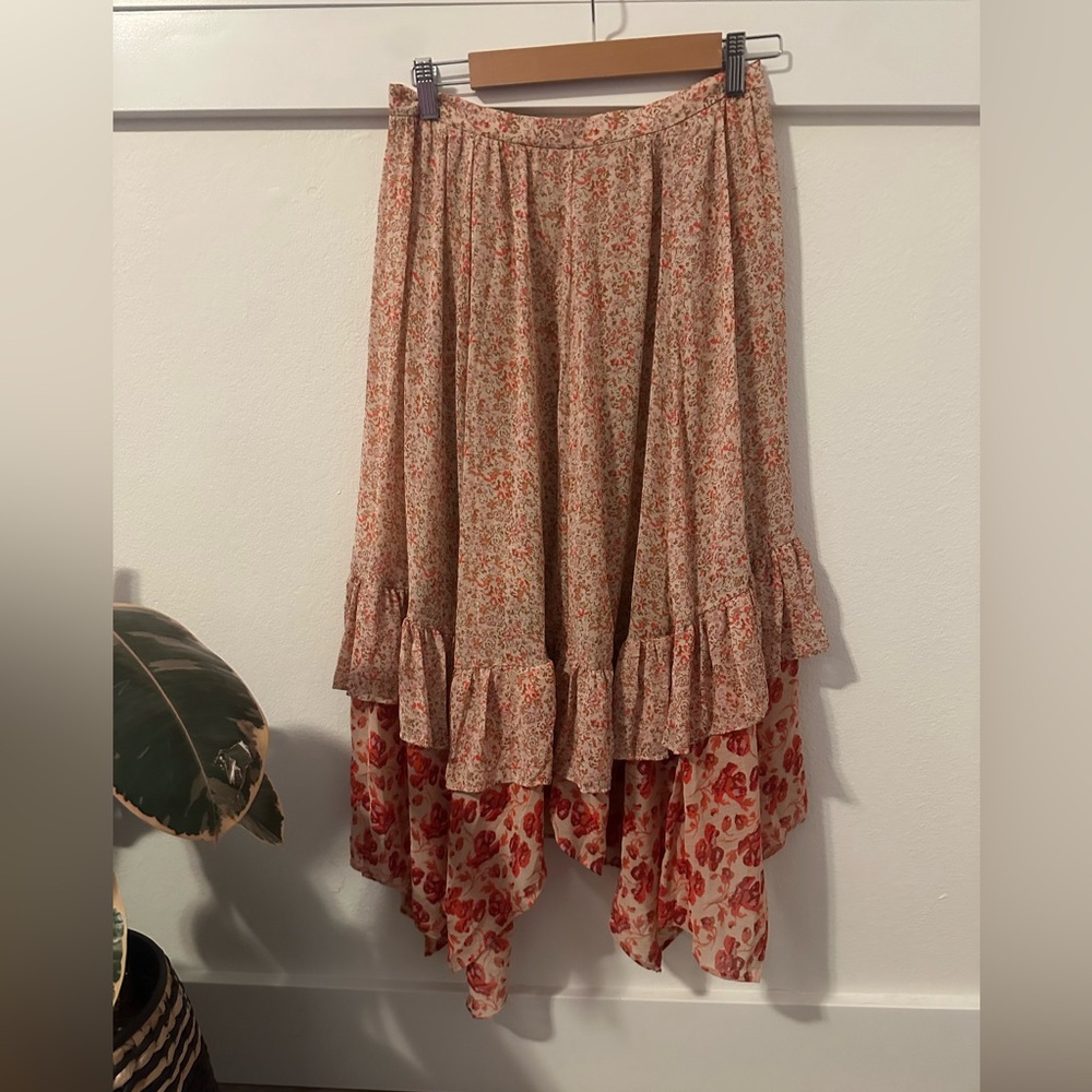 Free People Pink Floral skirt